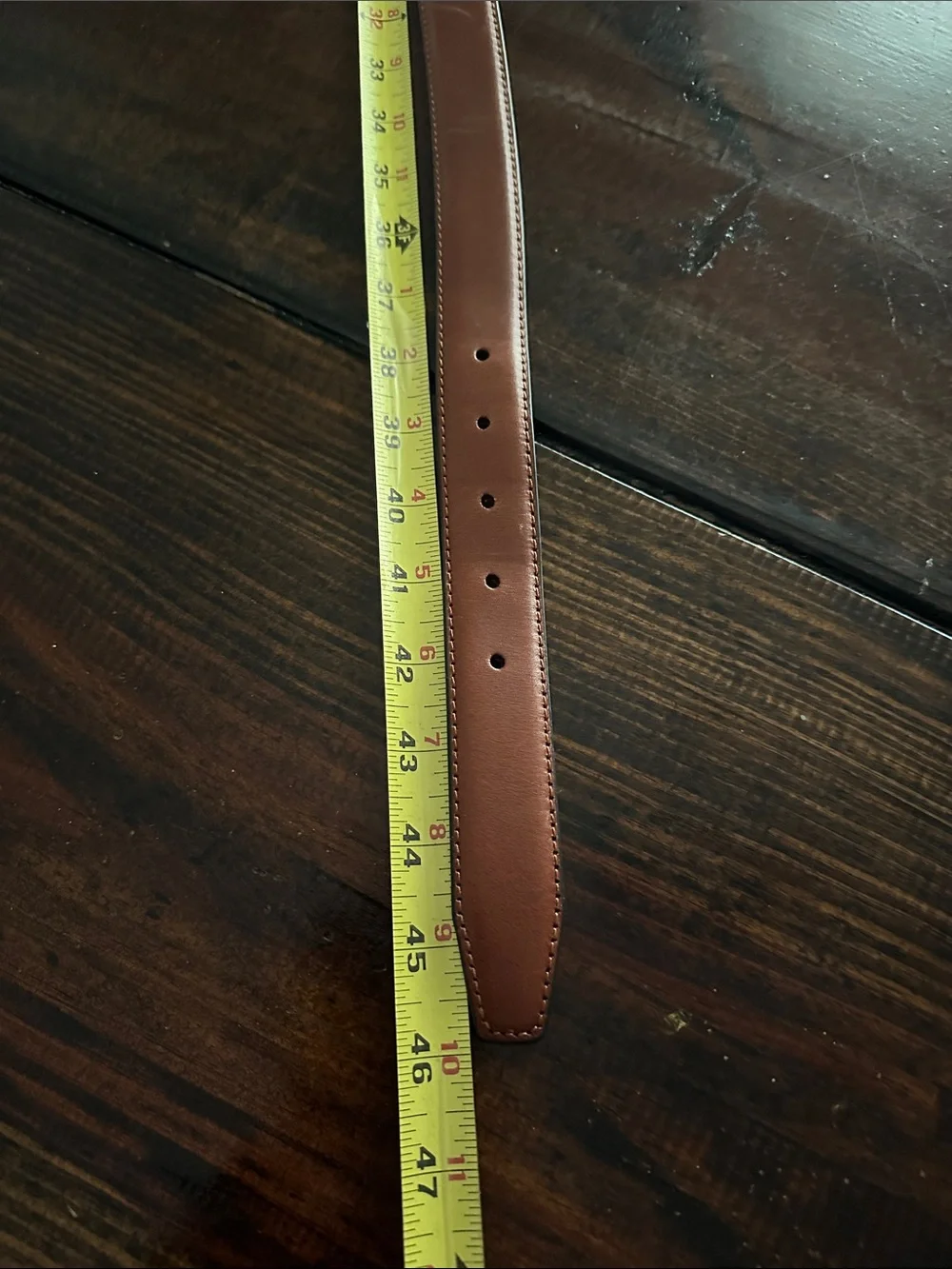 J. Crew Classic Brown Leather Men's 38 Silver Buckle belt